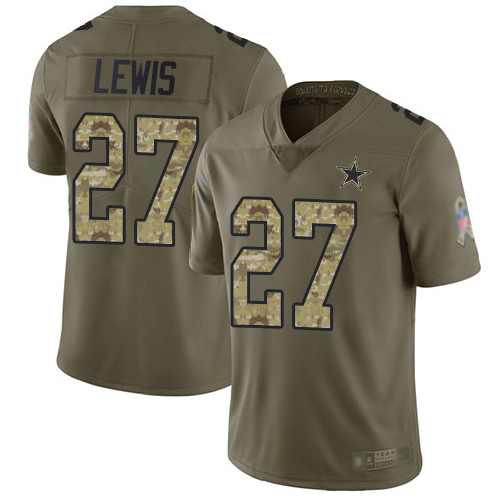 Men Dallas Cowboys Limited Olive Camo Jourdan Lewis #27 2017 Salute to Service NFL Jersey->dallas cowboys->NFL Jersey
